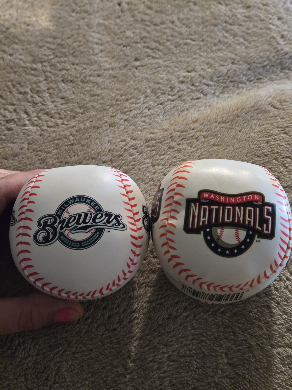 Good Stuff Milwaukee Brewers Washington Nationals Souvinier Baseballs